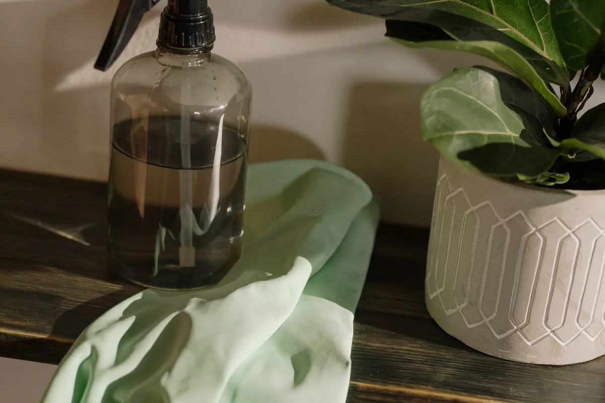 Biohazard cleanup technician in protective equipment, Brookside, AL